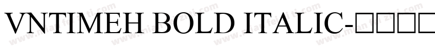 VnTimeH Bold Italic字体转换